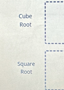 Cube
Root
Square
Root