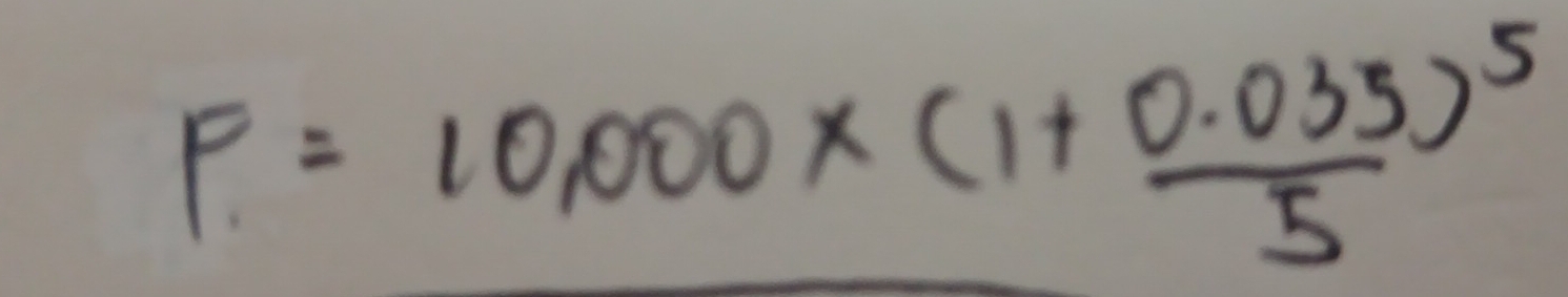 F=10,000* (1+frac 0.035)^55