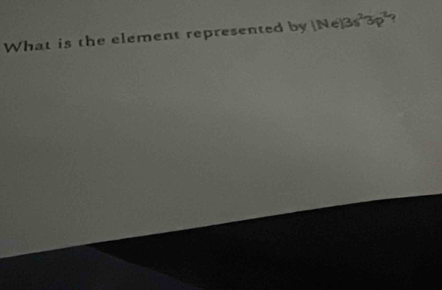 What is the element represented by |Ne|3s^23p^2 ?