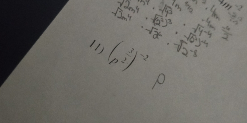 (p^(frac 3)2)^-2