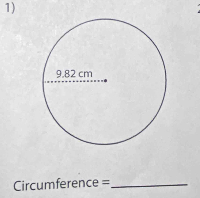 Circumference =_