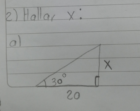 Hallar x:
al