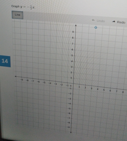 Graph y=- 1/2 x. 
Line Redo 
14
8