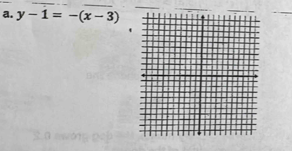 y-1=-(x-3)