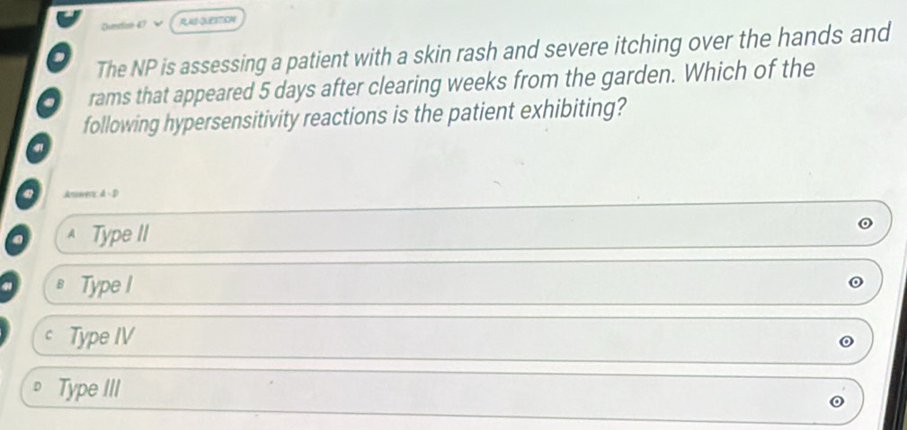Solved: Dumstn ( √ RU QESTCN The NP is assessing a patient with a skin ...