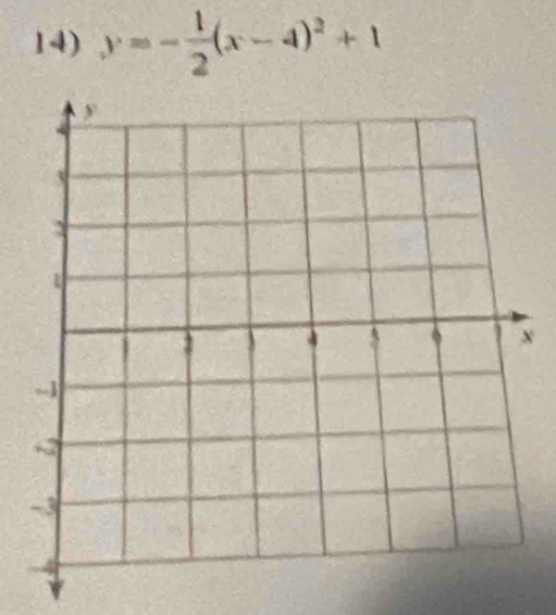 y=- 1/2 (x-4)^2+1
x