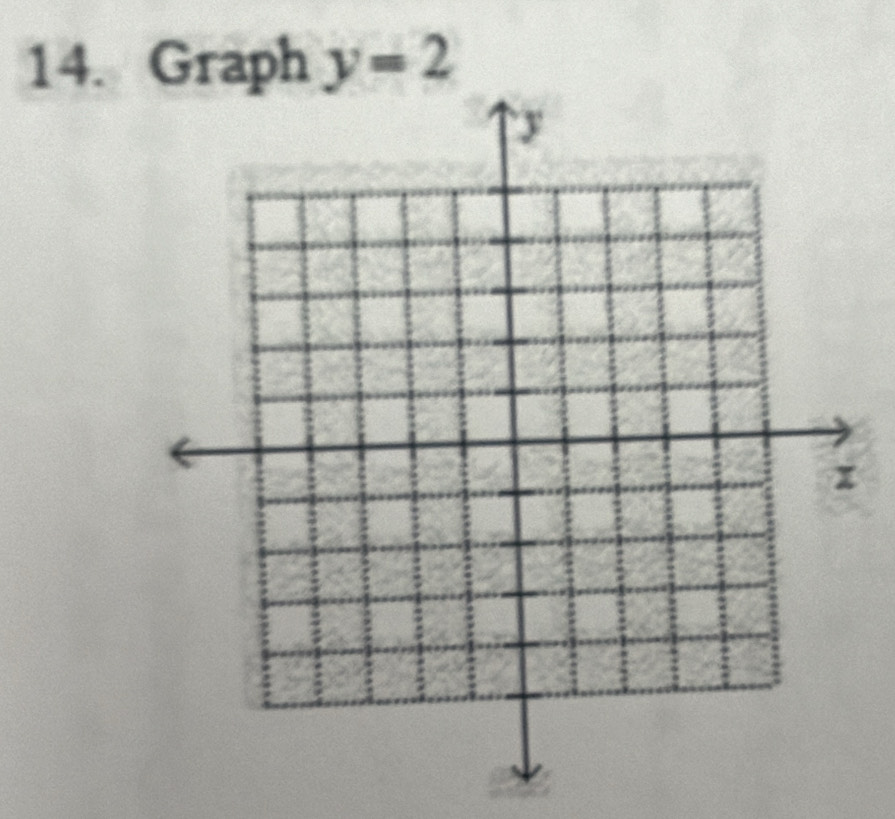 Graph y=2