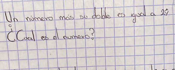 Un nimero mas so doble es good a ? 
CCoal en d nwmare?