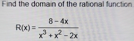 Find the domain of the rational function