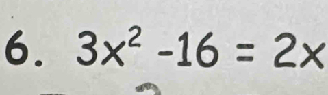 3x^2-16=2x