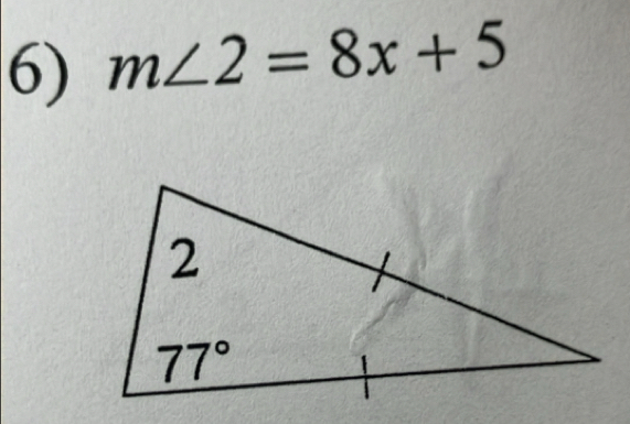 m∠ 2=8x+5