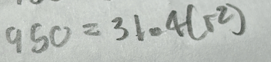 950=31.4(r^2)