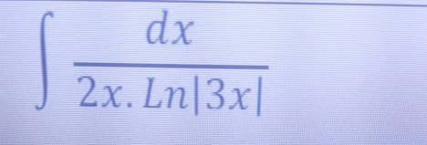 ∈t  dx/2x.ln |3x| 