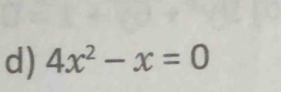 4x^2-x=0