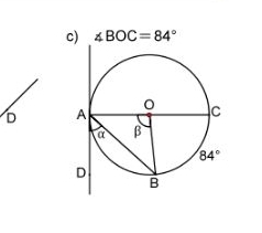 ∠ BOC=84°
D