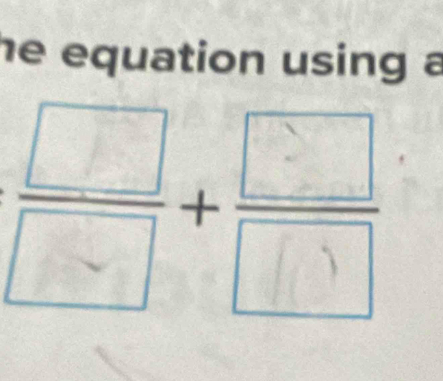 equation using a