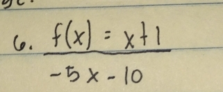  (f(x)=x+1)/-5x-10 