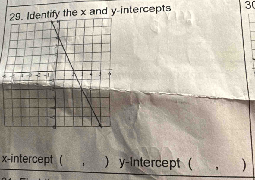 ntify the x and y-intercepts 
3( 
x-intercept ( '  y-Intercept 1 )