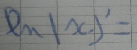 ln (x)'=