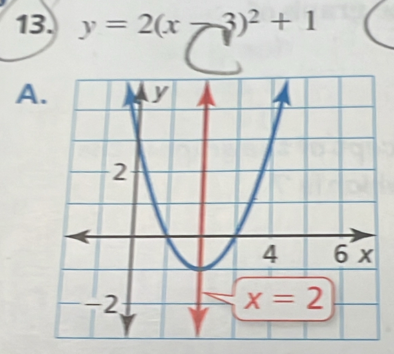 y=2(x-3)^2+1
A