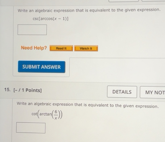 Solved: Write an algebraic expression that is equivalent to the given ...