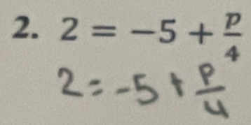 2=-5+ p/4 