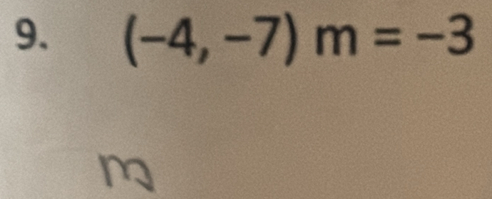 (-4,-7)m=-3