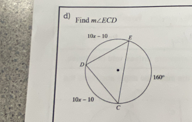 Find m∠ ECD