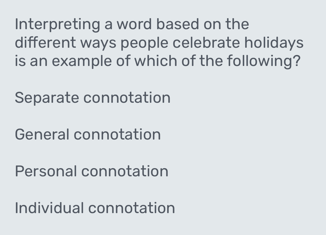 Solved: Interpreting a word based on the different ways people ...