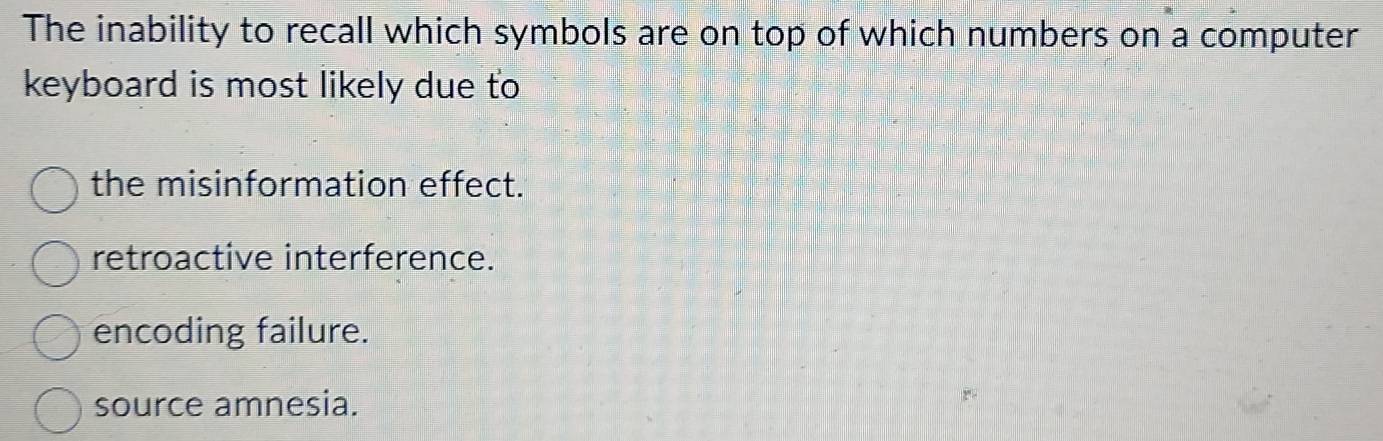 Solved: The inability to recall which symbols are on top of which ...