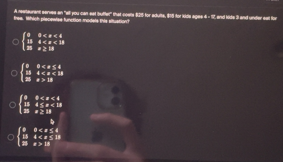 Solved: A restaurant serves an “all you can eat buffet” that costs $25 ...
