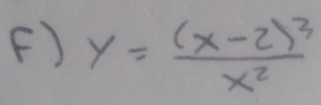 y=frac (x-2)^3x^2