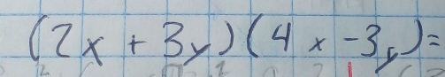 (2x+3y)(4x-3y)=