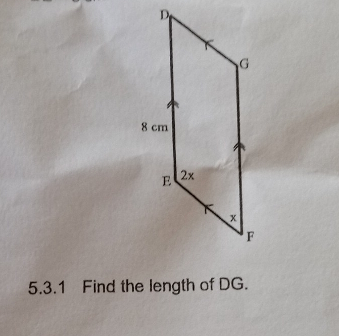 Find the length of DG.