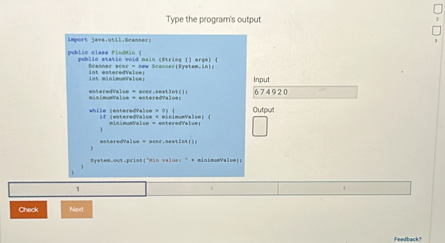 Solved: Type the program's output 2 import java.util.Scanner; public ...