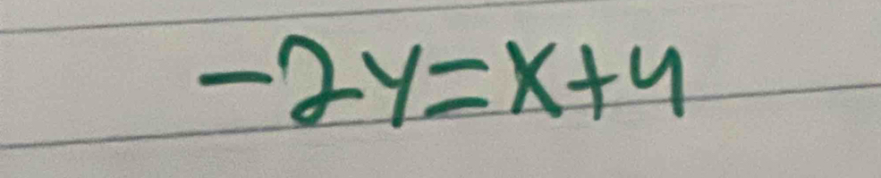 -2y=x+4