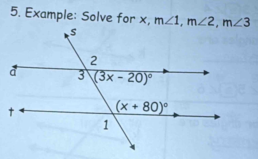 Example: Solve for x,