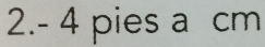 2. - 4 pies a cm