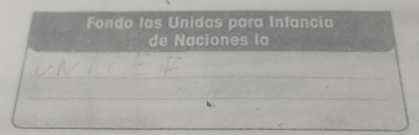 Fondo las Unidas para Infancia 
de Naciones la 
_ 
_ 
_ 
_ 
_