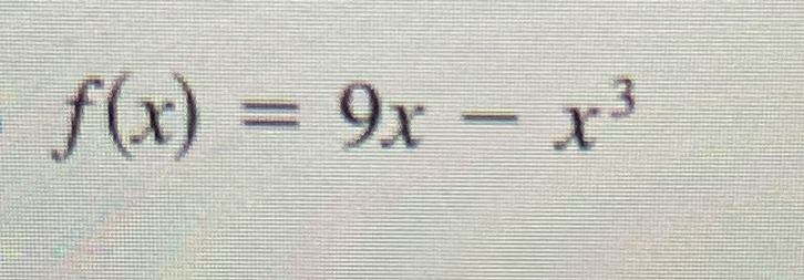 f(x)=9x-x^3