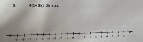 4(1+3k)-2k<44</tex>