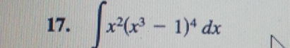 ∈t x^2(x^3-1)^4dx