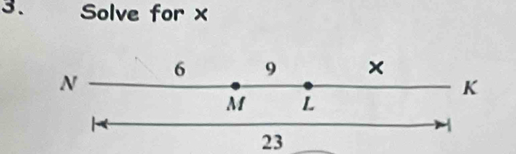 Solve for x
23