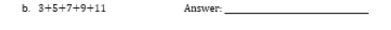 3+5+7+9+11 Answer_