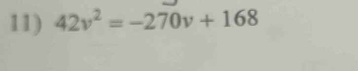 42v^2=-270v+168