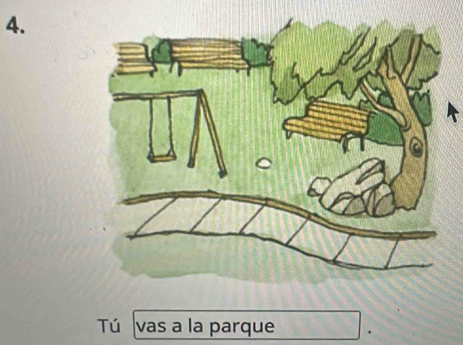 Tú vas a la parque