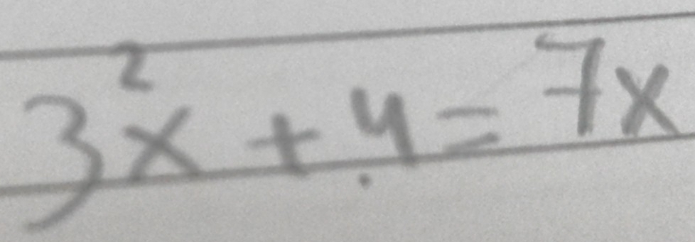 3x^2+4=7x