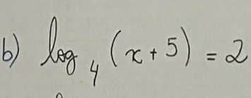 log _4(x+5)=2