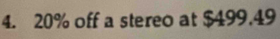 20% off a stereo at $499.49