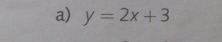 y=2x+3